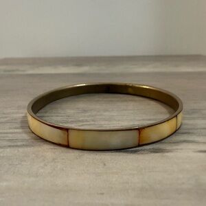 Vintage Brass Mother of Pearl Bracelet